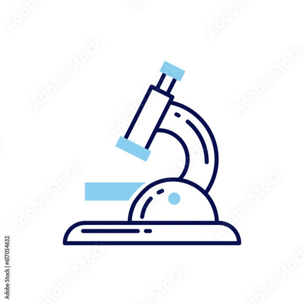 Obraz Microscope related vector line icon. Isolated on white background. Vector illustration. Editable stroke