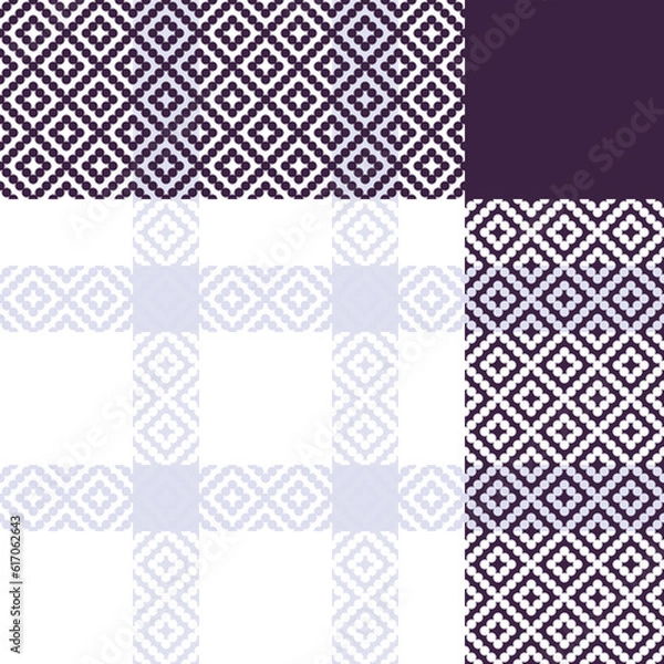 Fototapeta Tartan Plaid Vector Seamless Pattern. Abstract Check Plaid Pattern. Template for Design Ornament. Seamless Fabric Texture.