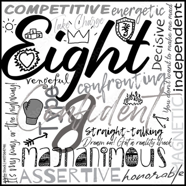 Fototapeta Type 8 Enneagram eight visual description