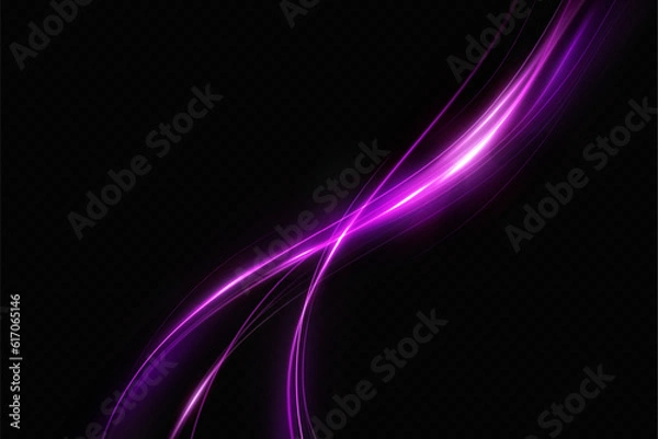 Fototapeta Neon light.Motion speed light lines.Colorful wave effect.Squiggle.Swirl curve effect.