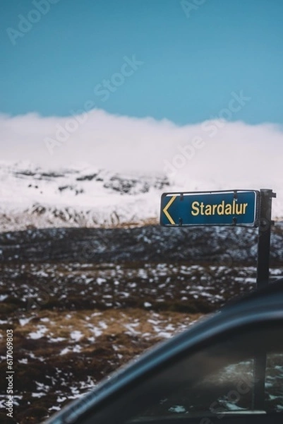 Obraz sign in the snow