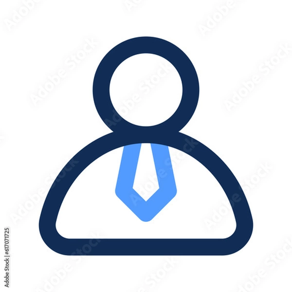 Fototapeta businessman outline color icon