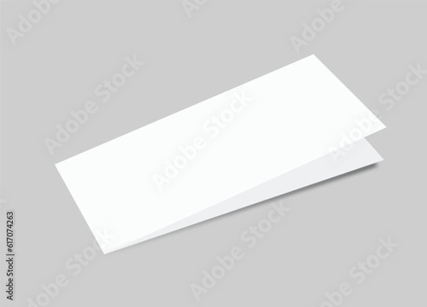 Fototapeta Horizontal dl leaflet blank mockup