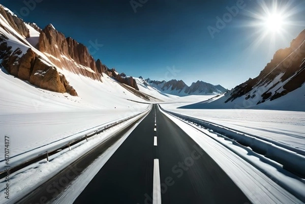 Obraz road in the mountains by AI generating