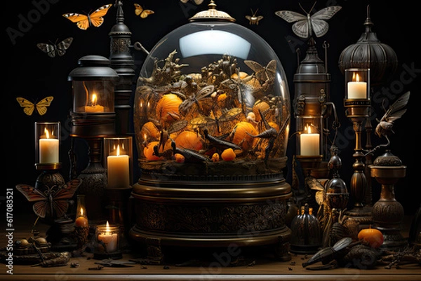 Obraz ฺButterfly lantern, Generative AI