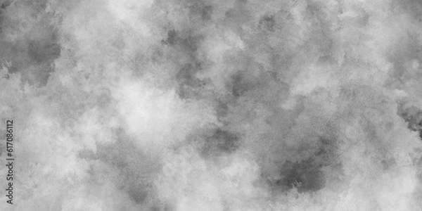 Fototapeta Beautiful blurry abstract black and white texture background with smoke, Abstract grunge white or grey watercolor painting background, Concrete old and grainy wall white color grunge texture.
