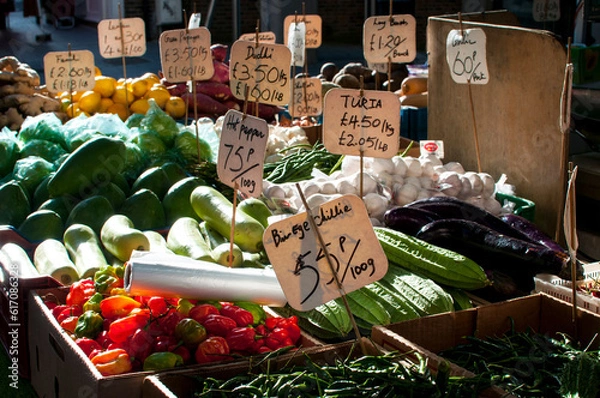 Obraz vegetables on market stall
