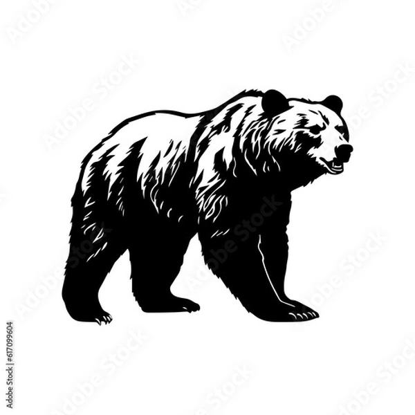 Obraz bear silhouette illustration