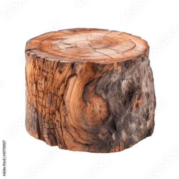 Obraz Empty tree trunk isolated on a transparent background