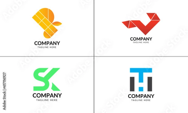 Fototapeta Set of logos for web design