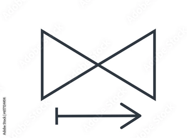 Obraz Isolated One Way Valve Symbol. 
