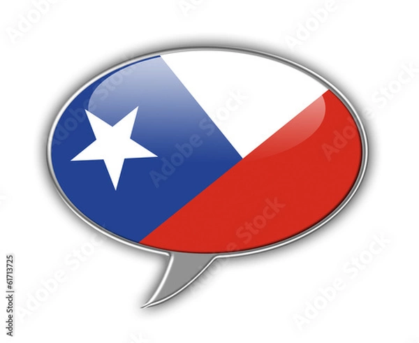 Obraz Chilean flag in a speech bubble.