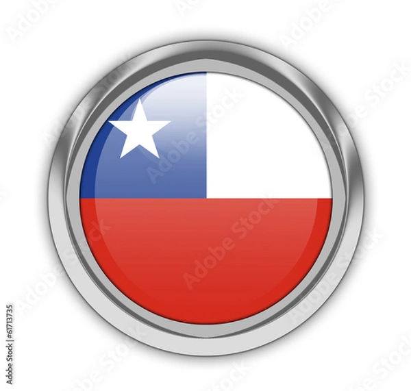 Obraz Chilean flag button.