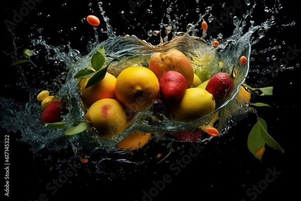 Obraz fruits in a splash