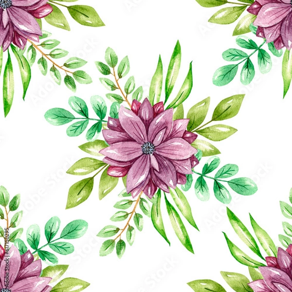 Obraz Seamless pattern flowers