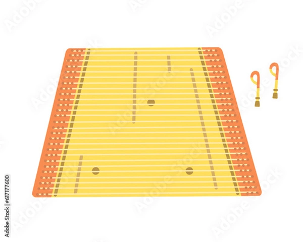 Obraz Dulcimer, musical instrument, cymbals. Vector Illustration for printing, backgrounds, covers and packaging. Image can be used for greeting cards, posters and stickers. Isolated on white background.