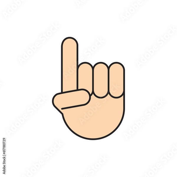 Fototapeta Isolated colored hand gesture icon Vector