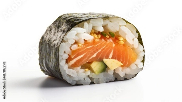 Fototapeta Japanese sushi and rolls. Generative AI
