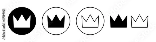 Fototapeta Crown icon set for web and mobile app. crown sign and symbol