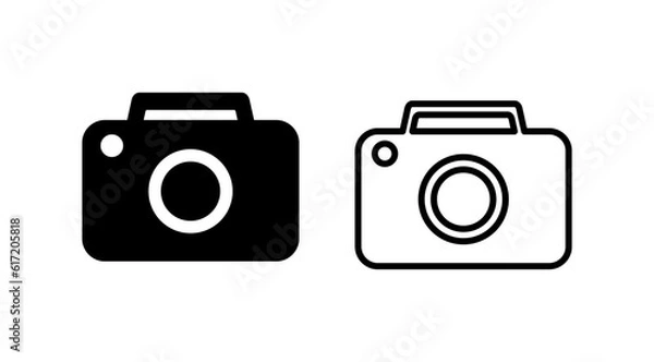 Fototapeta Camera Icon in trendy flat style isolated. Camera symbol web site design