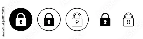 Fototapeta Lock icons set. Encryption icon. Security symbol. Secure. Private