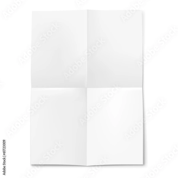 Obraz Blank sheet of paper folded in four