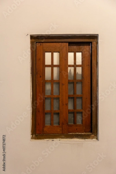 Fototapeta old window in the old wall