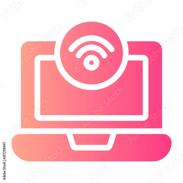 Fototapeta laptop gradient icon
