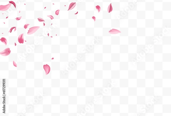 Obraz Pink Petal Blur Vector Transparent Background.
