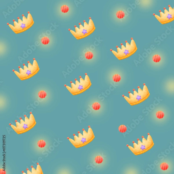 Fototapeta Crown background blue 