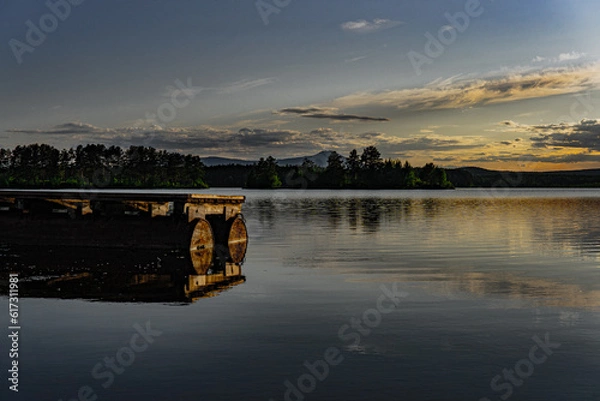 Obraz sunset over the river