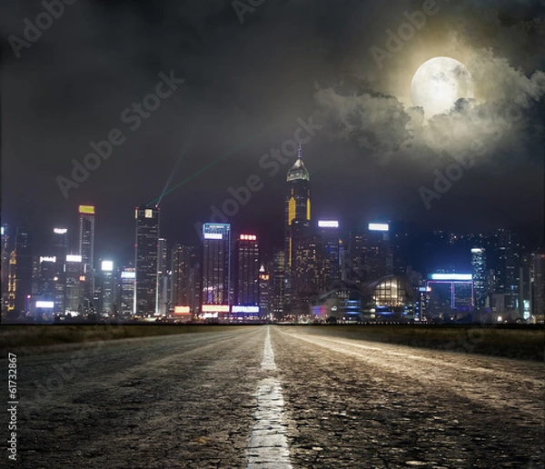 Obraz Autostrada prowadząca do miasta