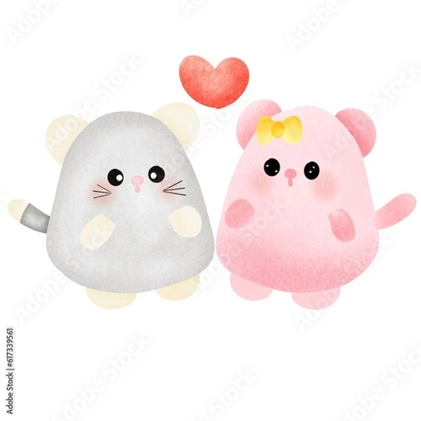 Obraz mouse and heart