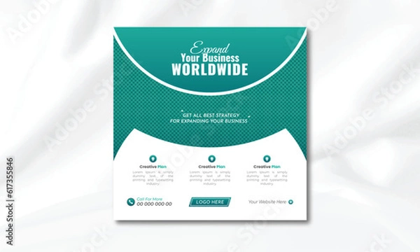 Fototapeta Corporate Modern Marketing Social Media Post Design Template For Instagram