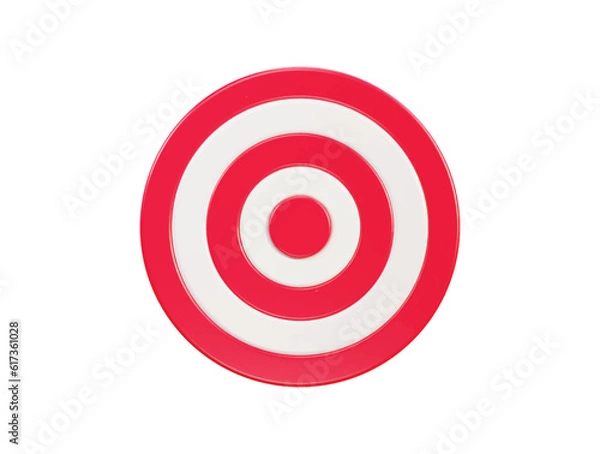 Fototapeta target icon 3d rendering vector illustration