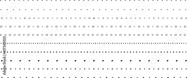 Obraz イラスト素材：手書きのシンプルでかわいい罫線・ライン素材. simple hand drawn borders