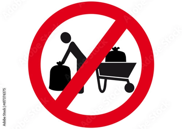 Obraz Schild Müll abladen verboten
