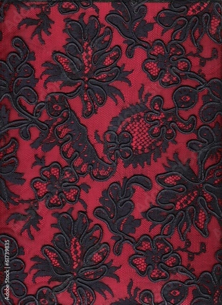 Obraz Dentelle noire et rouge.