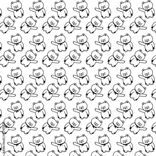 Obraz cute cat vector pattern for tee print and background wallpaper