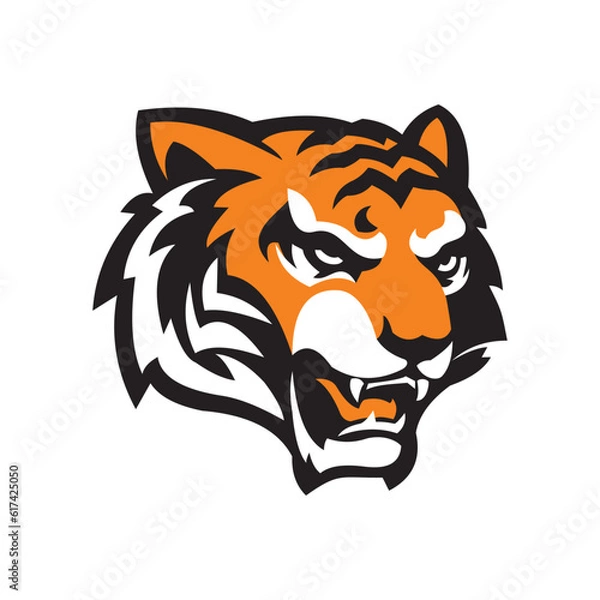 Obraz head tiger vector illustration
