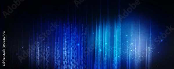 Obraz 2d illustration Abstract futuristic electronic circuit technology background
