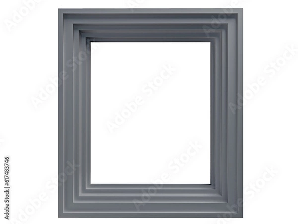 Fototapeta White frame isolated on white background
