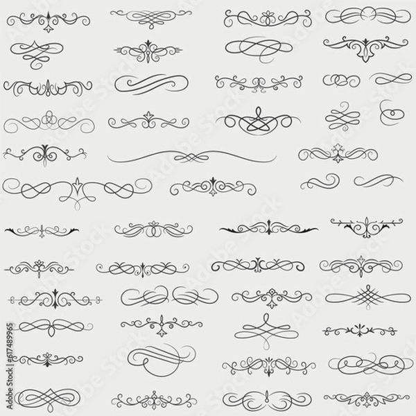 Fototapeta Vector illustration graphic elements for design, Swirl elements decorative illustration