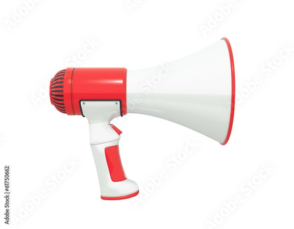 Obraz Megaphone red profile