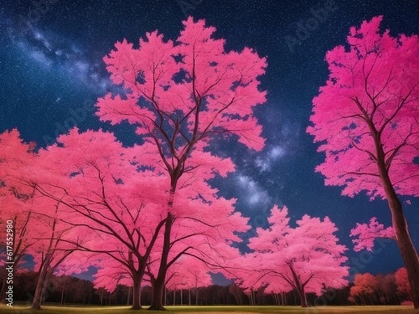 Obraz Cherry Tree in open sky, Ai Generative
