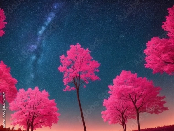 Obraz Cherry Tree in open sky, Ai Generative