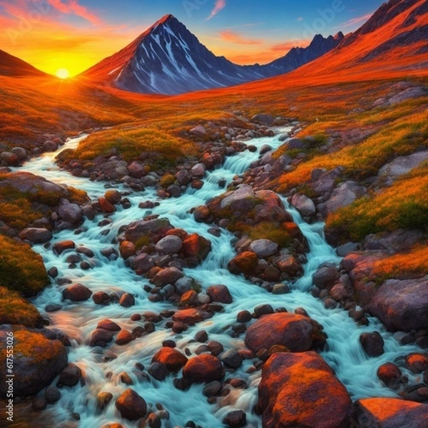 Fototapeta open air streams, Ai Generative