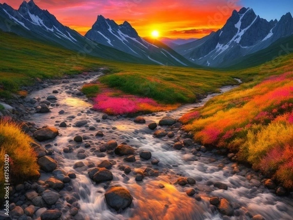 Fototapeta open air streams, Ai Generative