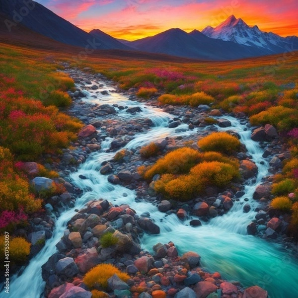 Fototapeta open air streams, Ai Generative