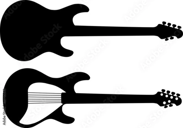 Obraz Gitarre Silhouette